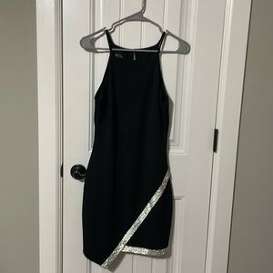 BCX Dress above the knee w beautiful Rhinestone detail